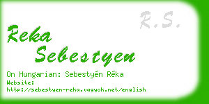 reka sebestyen business card