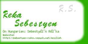 reka sebestyen business card